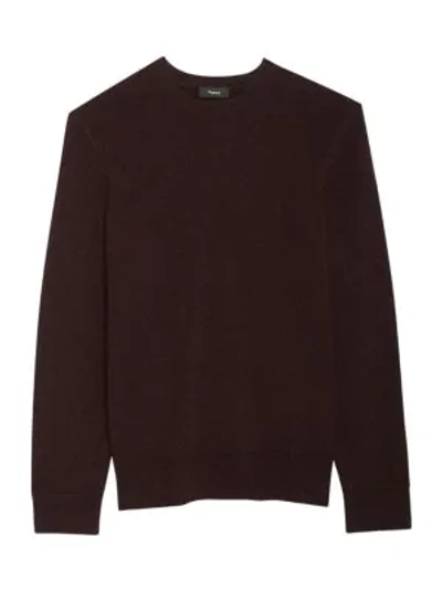 Theory Hilles Cashmere Crewneck Sweater In Chianti Mix