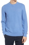 Theory Riland Long Sleeve Pique Crewneck In Skyline Melange