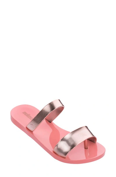 Melissa Love Lip Ad Sandal In Pink Rubber