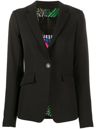 Philipp Plein Crystal Skull Embellished Blazer In Black