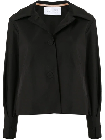 Harris Wharf London Cropped A-line Jacket In Black