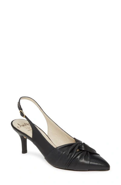 Amalfi By Rangoni Paulette Pointed Toe Pump In Black Leather