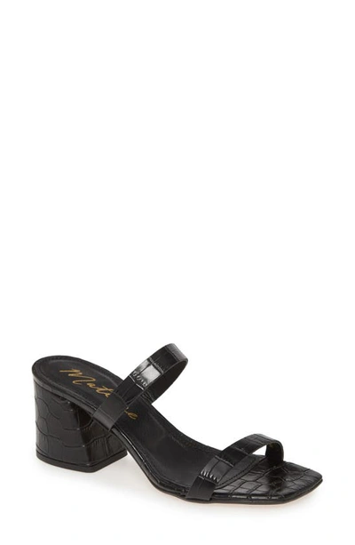 Matisse Madrid Slide Sandal In Black Leather