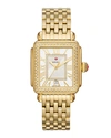 Michele Deco Madison Diamond Dial Watch Head & Bracelet, 33mm In Gold / Silver / White / Yellow