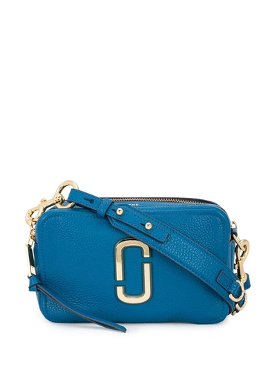 Marc Jacobs The Softshot 21 Shoulder Bag In Blue Leather In Blue Monday