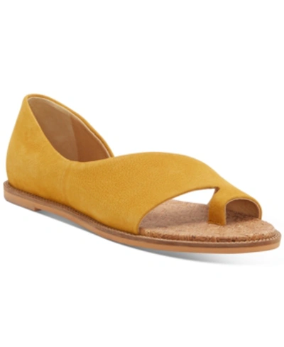 Lucky Brand Women's Falinda Flat Sandals Women's Shoes In Yellow