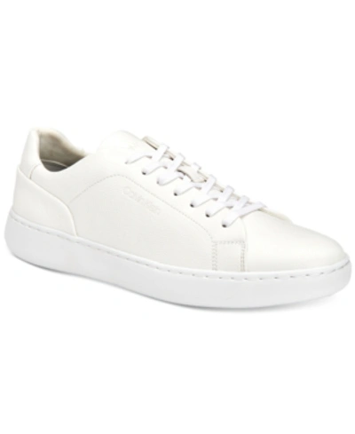 rhyme Split mustard Calvin Klein Men's Bowyer Diamond Sneakers Men's Shoes In White Leat |  ModeSens