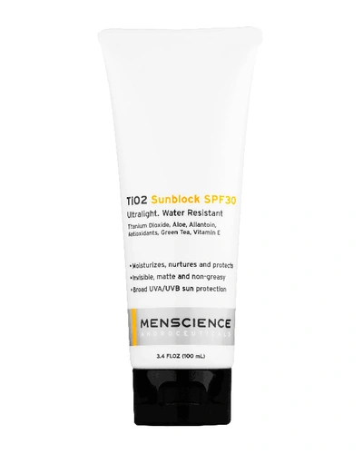 Menscience Tio2 Sunscreen Spf 30, 3.4 Oz./ 100 ml