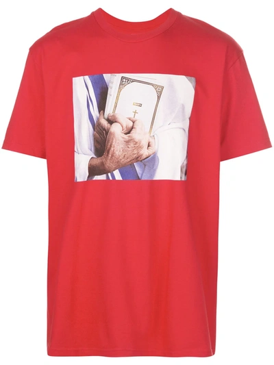 Supreme Bible T-shirt In Red