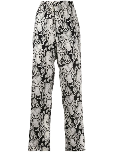 See By Chloé Drawstring Embroidered Trousers In Black