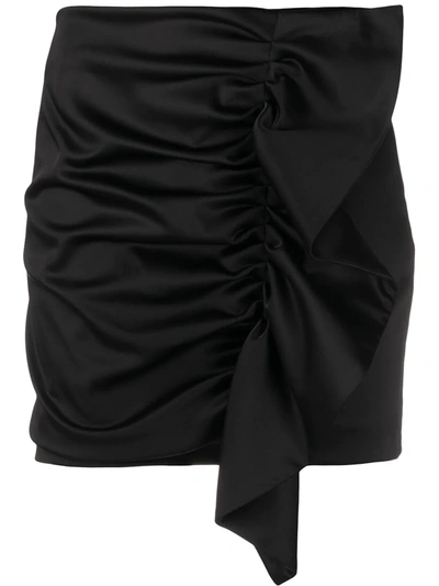 P.a.r.o.s.h Alice Ruffled Mini Skirt In Black