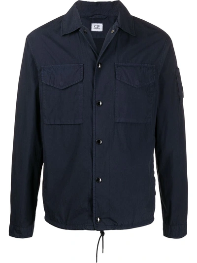 C.p. Company Flap Pocket Coach Jacket In Blue