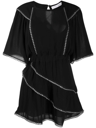Iro Zafora Eyelet Mini Dress In Black