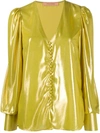 Andamane Cecilia Metallic Blouse In Gold