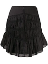 Isabel Marant Tiered-gathereing A-line Mini Skirt In Black