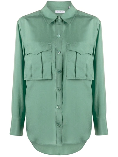 Equipment Oversized Chest Pocket Shirt In Green