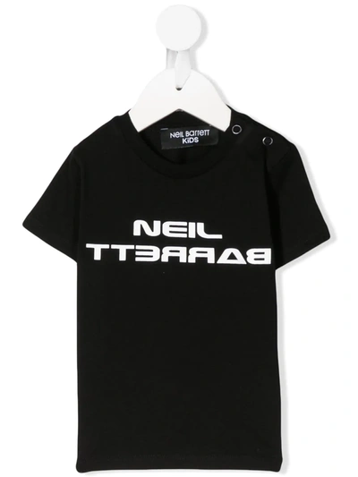Neil Barrett Babies' Logo Print T-shirt In Black