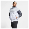 Nike Men's Sportswear Colorblock Windrunner Hooded Jacket In White/grey