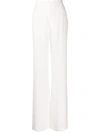 Balmain High-waisted Straight-leg Trousers In White