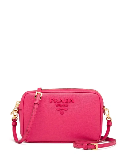 Prada Logo Shoulder Bag In Pink