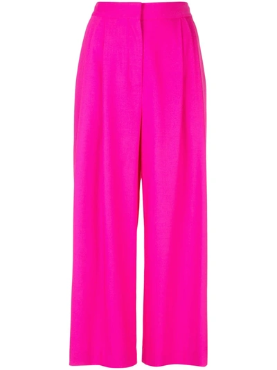 Adam Lippes Pleated Front Culottes In Pink