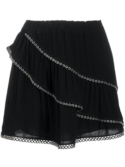 Iro Tiered Eyelet Skirt In Black