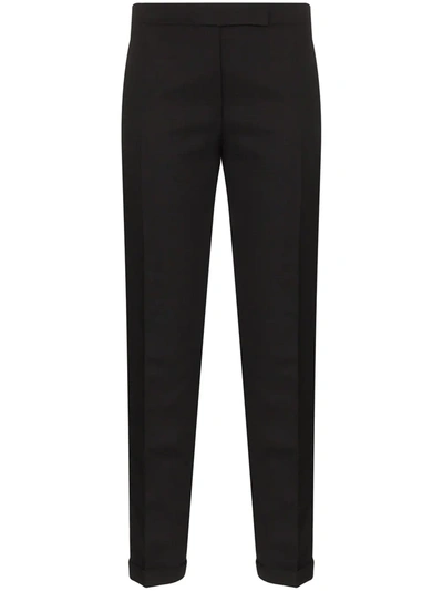 Thom Browne Cropped Tailored Trousers In Black