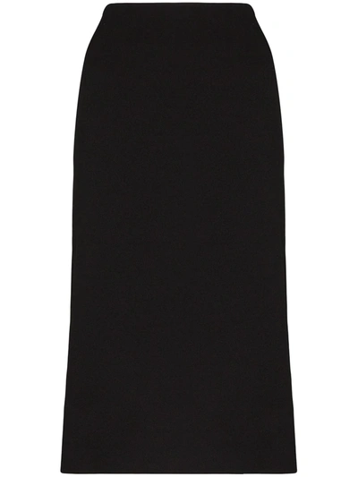 Samuel Gui Yang Samuel Guì Yang High Waist Twill Pencil Skirt In Black