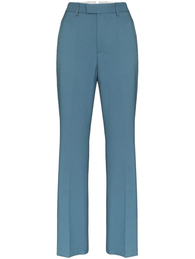 Samuel Gui Yang Samuel Guì Yang High Waist Flared Trousers In Blue