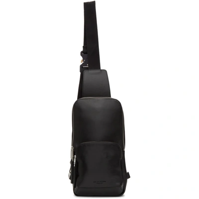 Alyx Leather Crossbody Bag W/ Buckle In Black