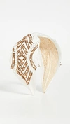 Namjosh Beaded Headband In Ivory/pearl