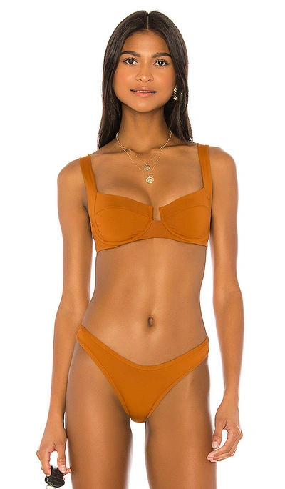 L*space Camellia Underwire Bikini Top In Hazelnut