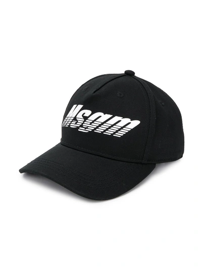 Msgm Kids Cap For For Boys And For Girls In Black