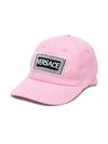 Young Versace Kids' Logo-appliqué Cap In Pink