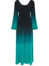 Rixo London Ivy Dip-dye Maxi Dress In Blue