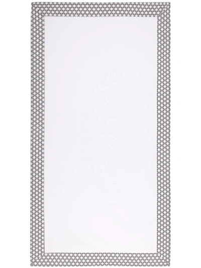 Balmain Logo-print Cotton Beach Towel In White