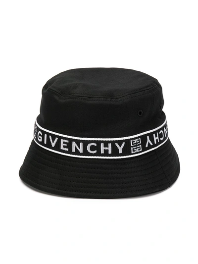 Givenchy Kids' Logo Bucket Hat In Black