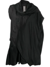 Rick Owens Draped Short-sleeve Top In Black