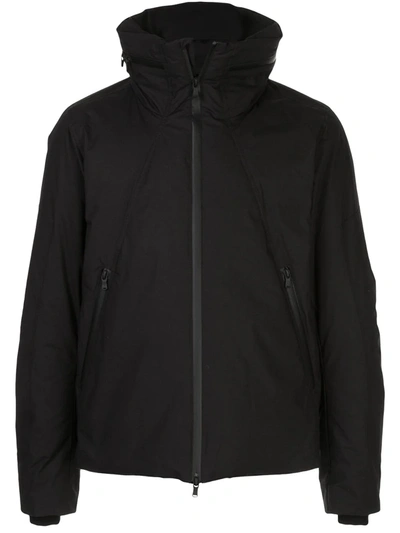 The Viridi-anne High Standing Collar Padded Jacket In Black