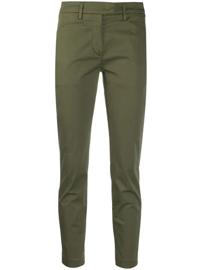 Dondup Slim-fit Tapered Leg Trousers In Green