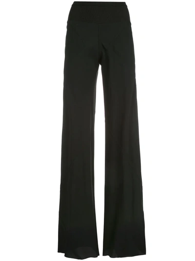 Rick Owens Elongated Flared Trousers In Black
