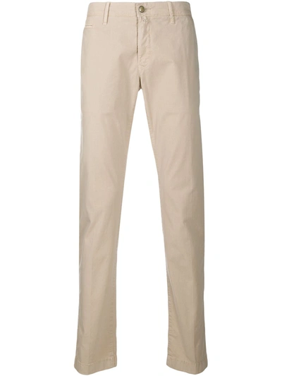Jacob Cohen Straight-leg Tailored Chinos In Neutrals