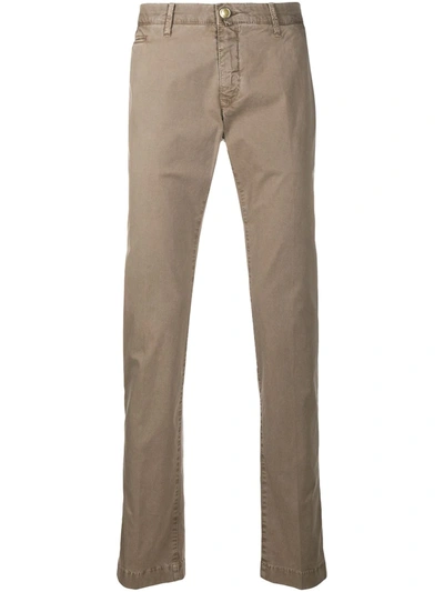 Jacob Cohen Straight-leg Chino Trousers In Neutrals
