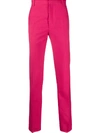 Alexander Mcqueen Slim-fit Tailored Trousers In Pink