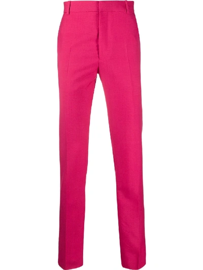 Alexander Mcqueen Slim-fit Tailored Trousers In Pink