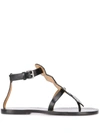 Isabel Marant Eyelet-embellished Flat Sandals In Black