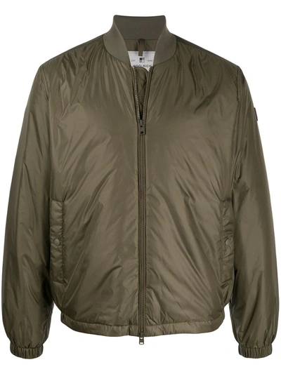 Woolrich Padded Bomber Jacket In Green