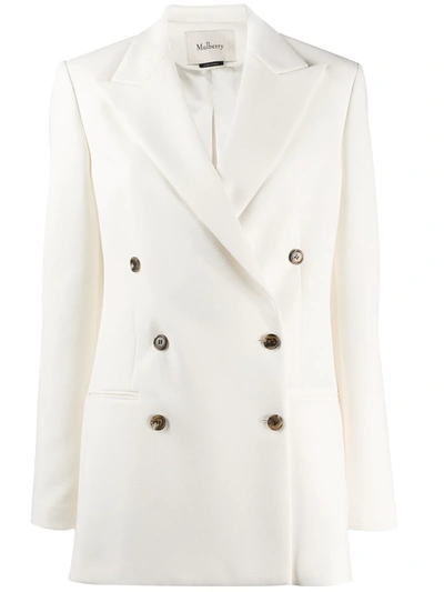 Mulberry Long Sleeve Boxy Fit Blazer In Neutrals