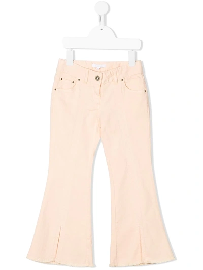 Chloé Kids' High-rise Flared Jeans In Pink