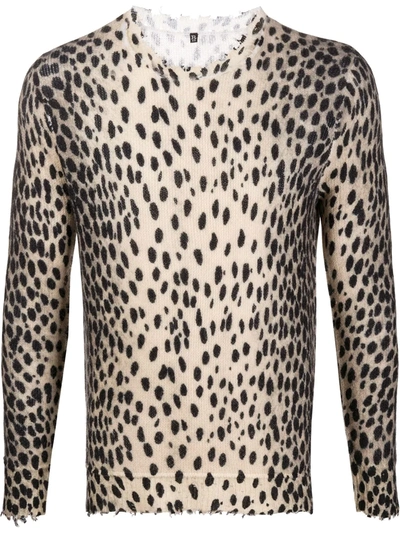 R13 Cheetah-print Cashmere Jumper In Neutrals